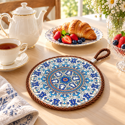 Vintage Blue Floral Table Mat